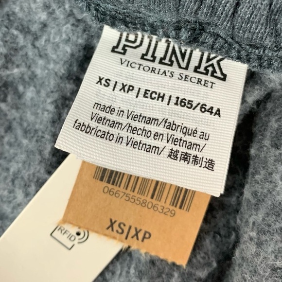 NWT XS PINK Victoria’s Secret Joggers Sporty Athleisure High Waist Campus Sweats - Picture 6 of 9
